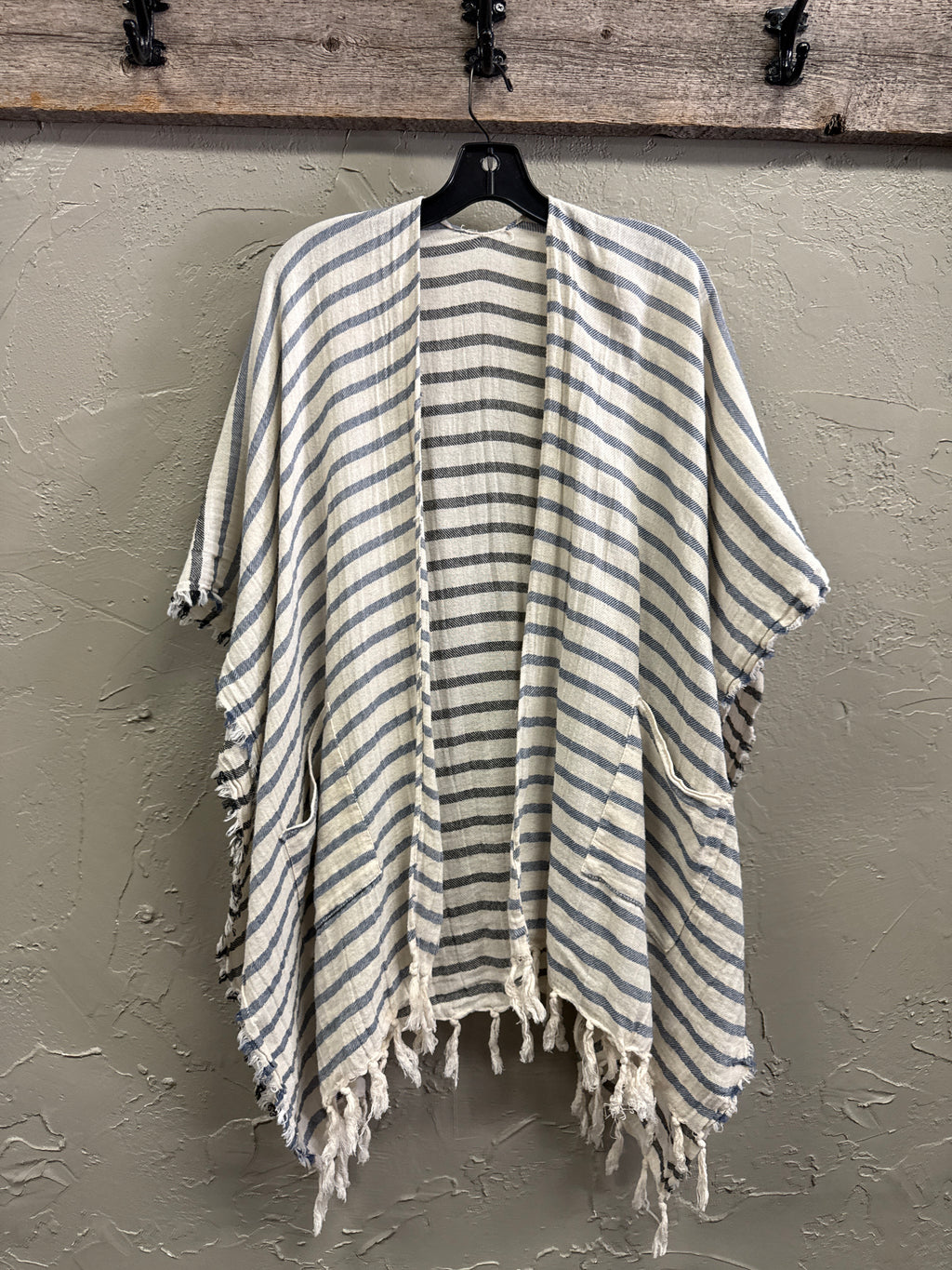 Striped Kimono Cover-Up