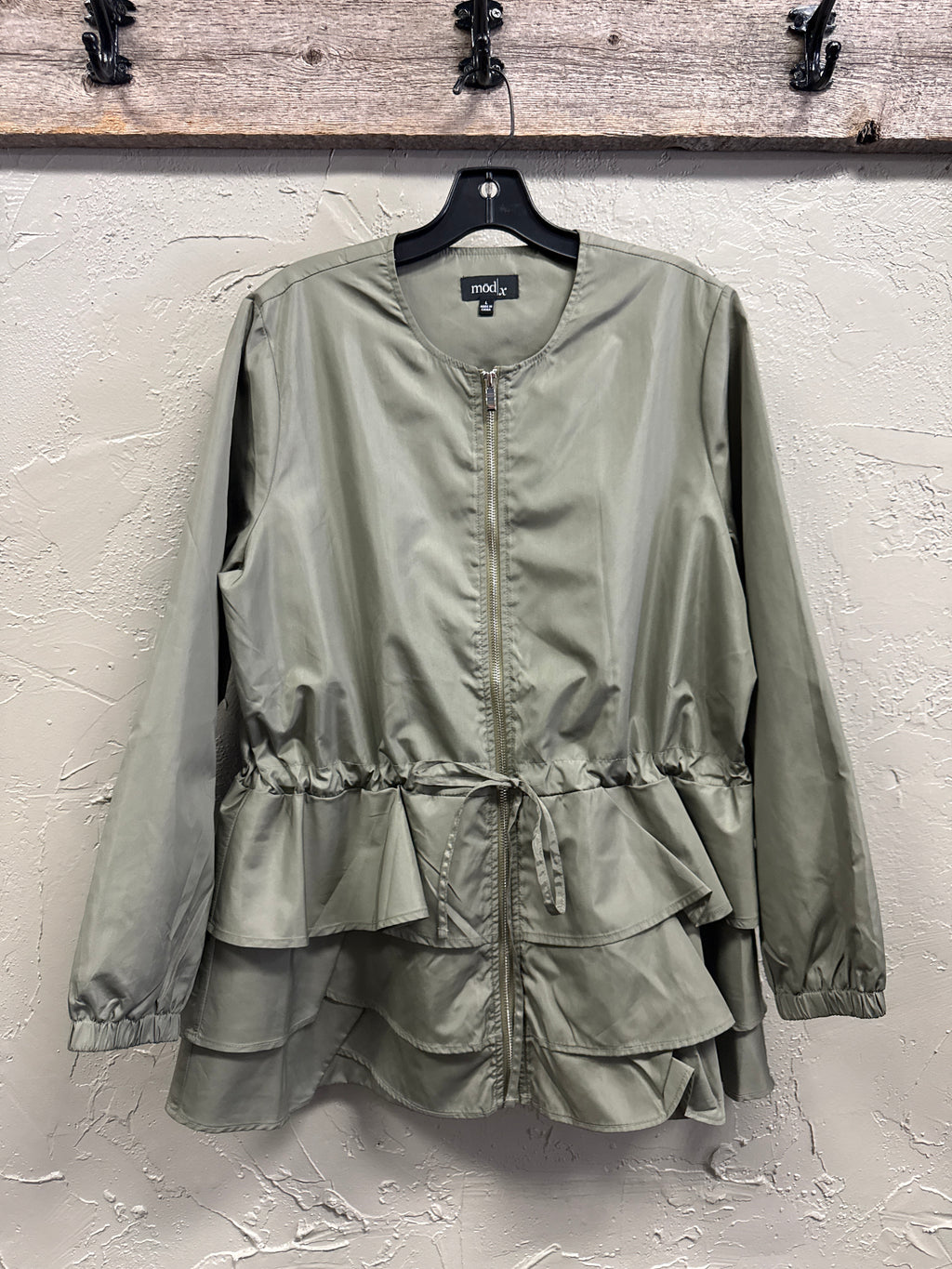 NWOT mod/x Ruffle Peplum Jacket (org$78)