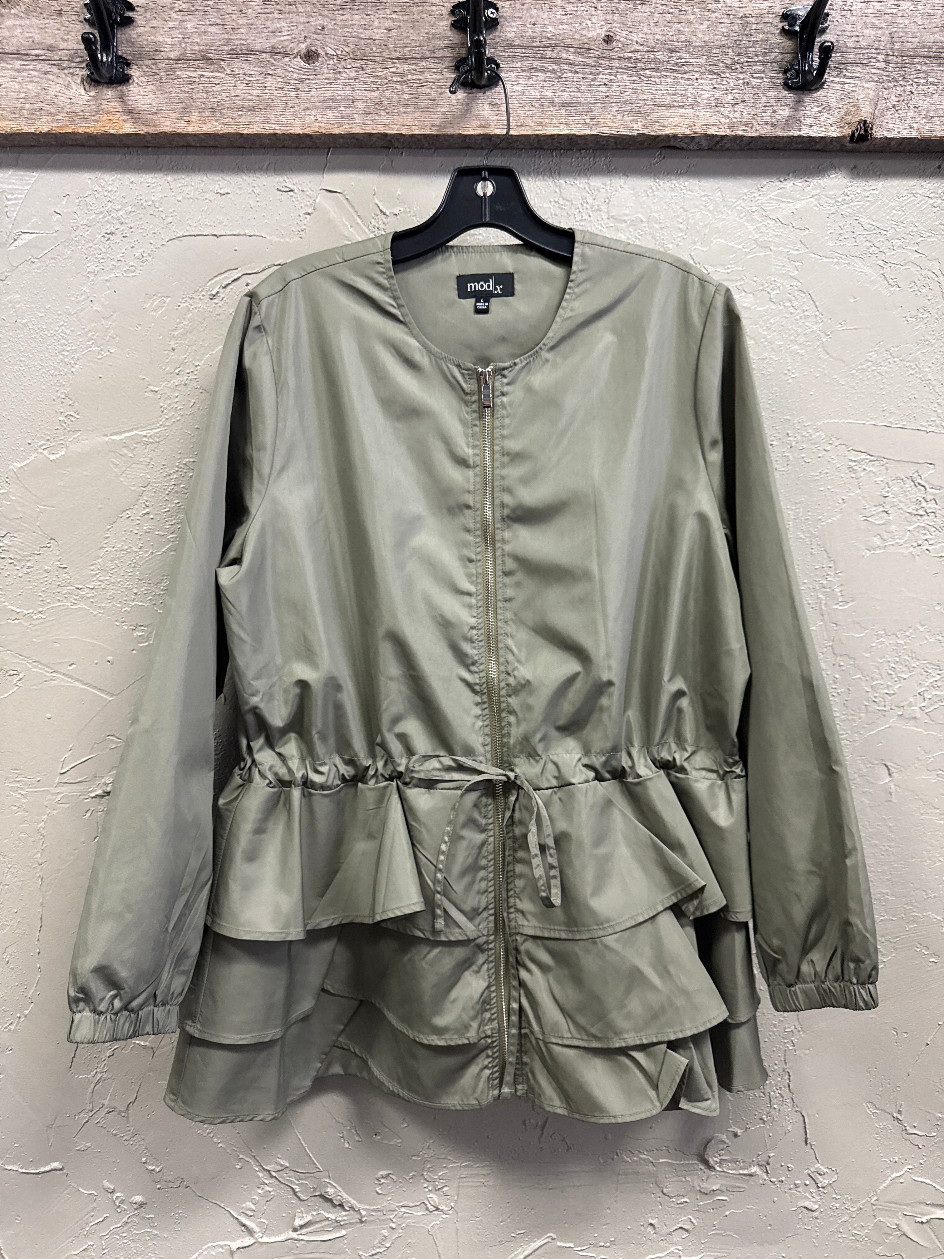 NWOT mod/x Ruffle Peplum Jacket (org$78)