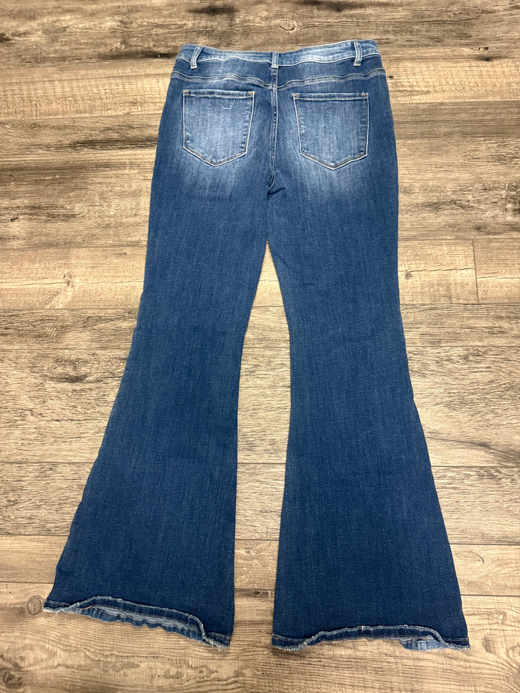 Vervet Super Flare Mixed Denim Jeans (org$95)