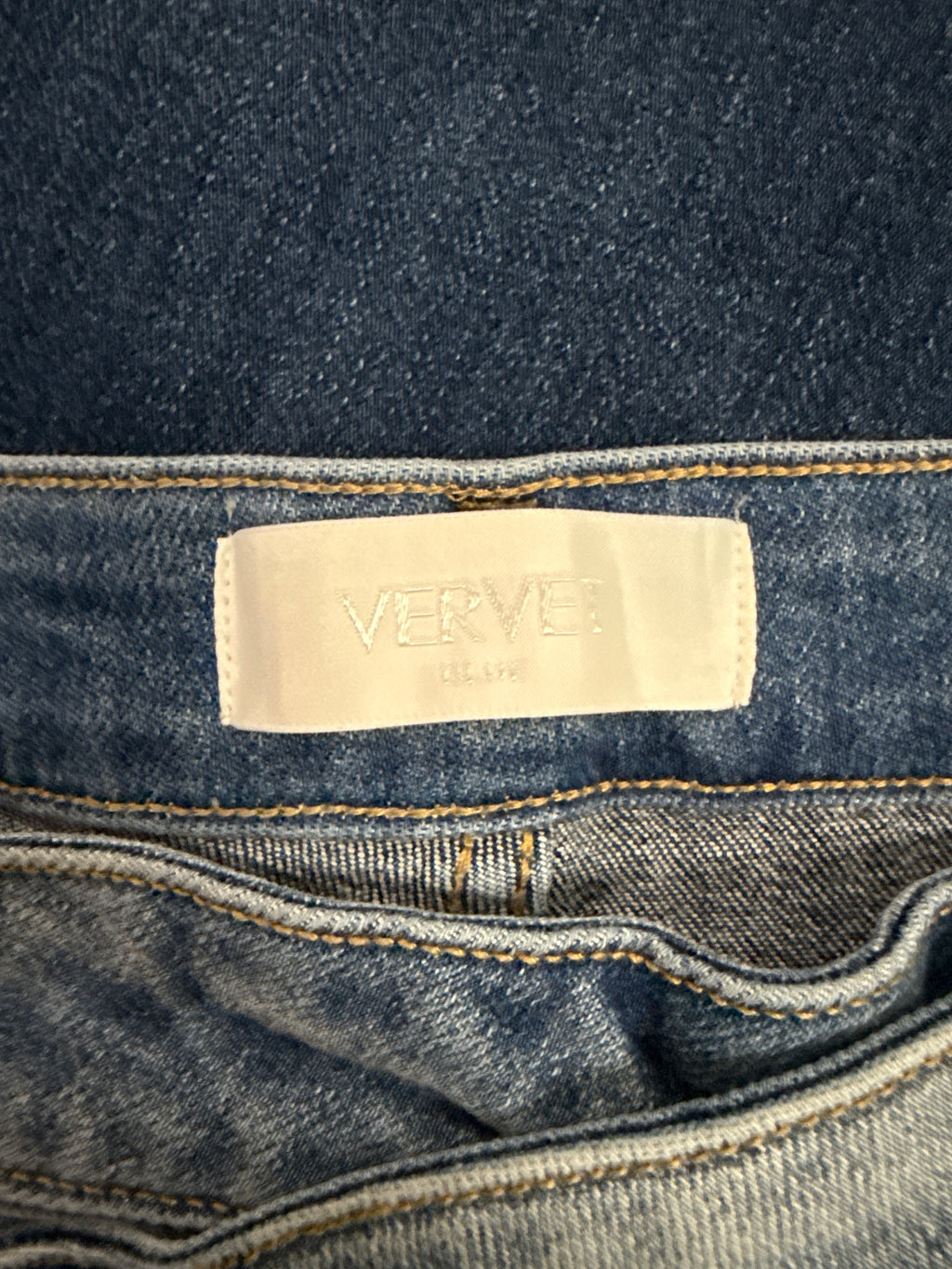 Vervet Super Flare Mixed Denim Jeans (org$95)