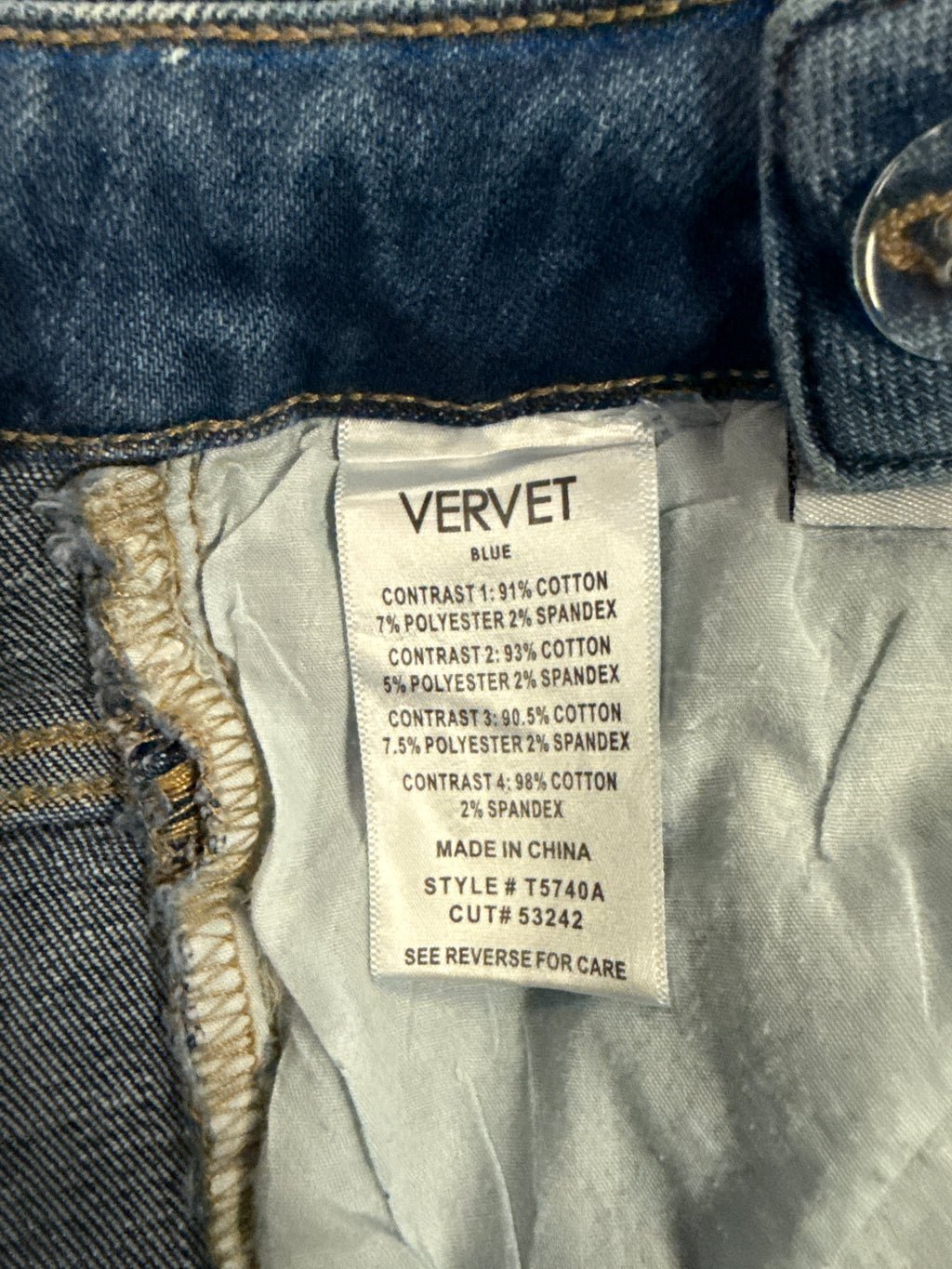 Vervet Super Flare Mixed Denim Jeans (org$95)