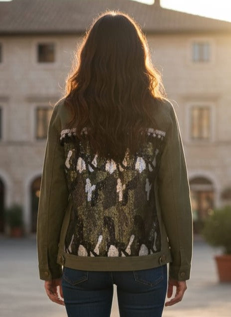 NWOT mod/x Camo Sequin Utility Jacket ($85)