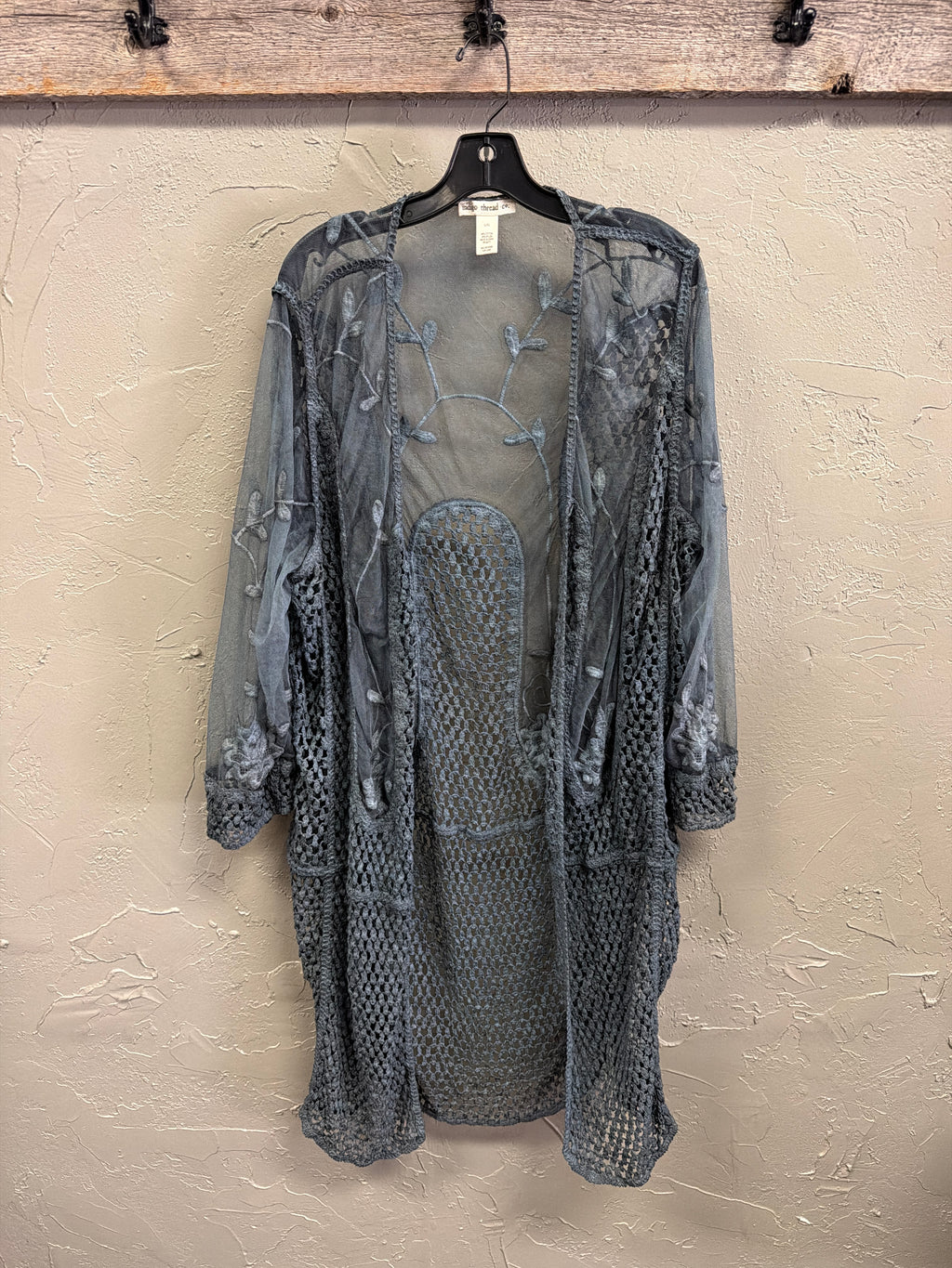 NWOT Indigo Thread Embroidered Duster (org$80)
