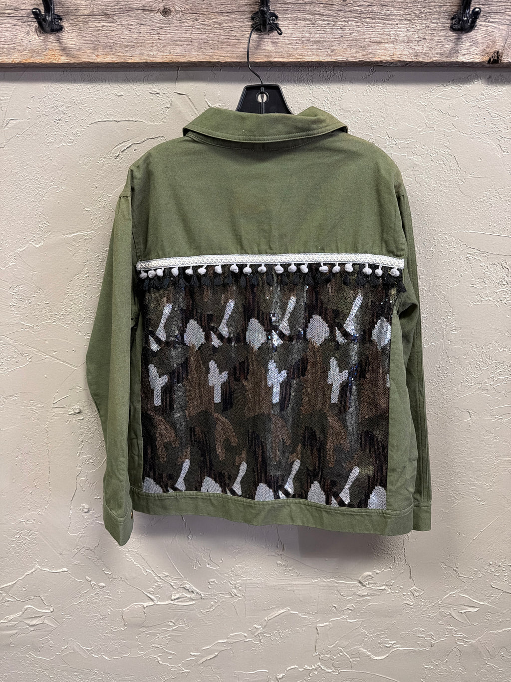 NWOT mod/x Camo Sequin Utility Jacket ($85)
