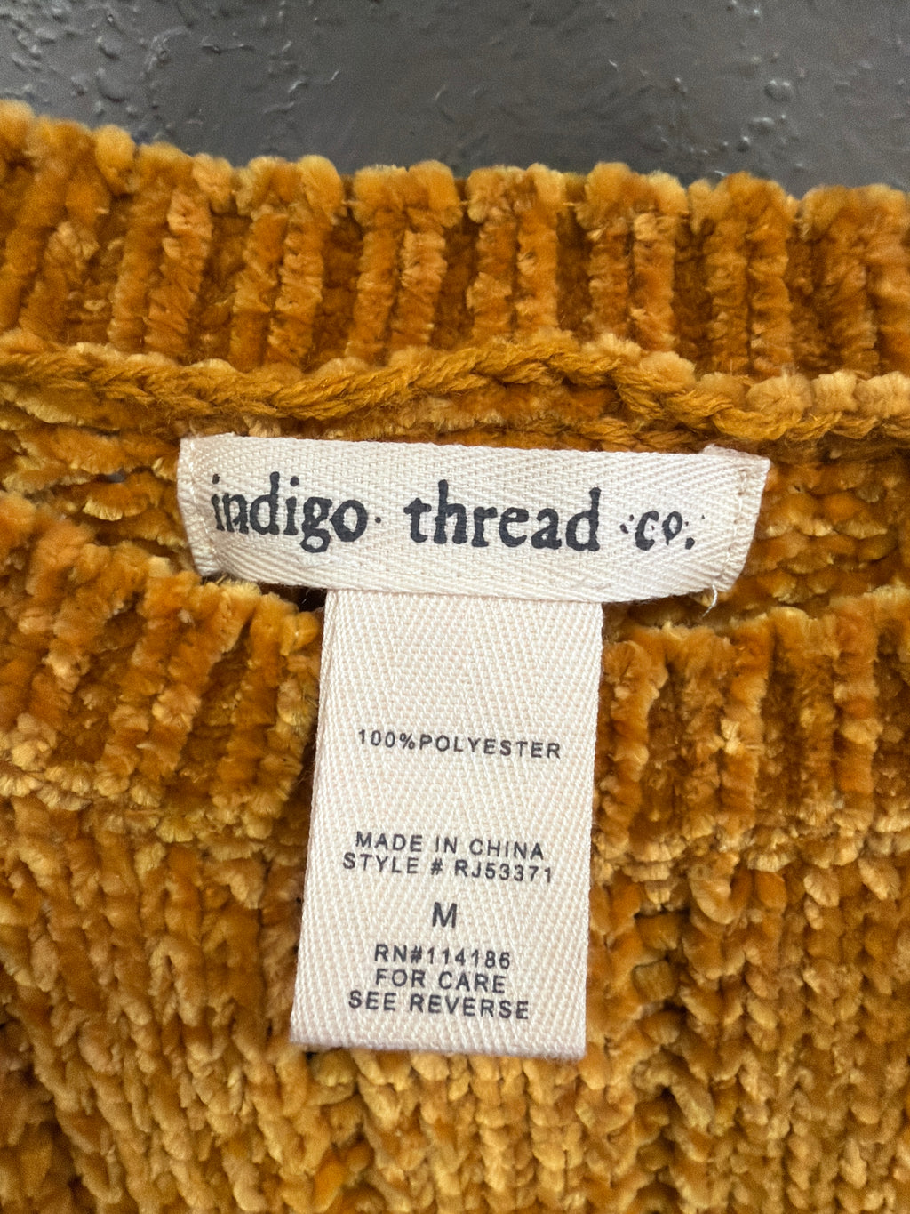 NWOT Indigo Thread Chenille Sweater (org$49)