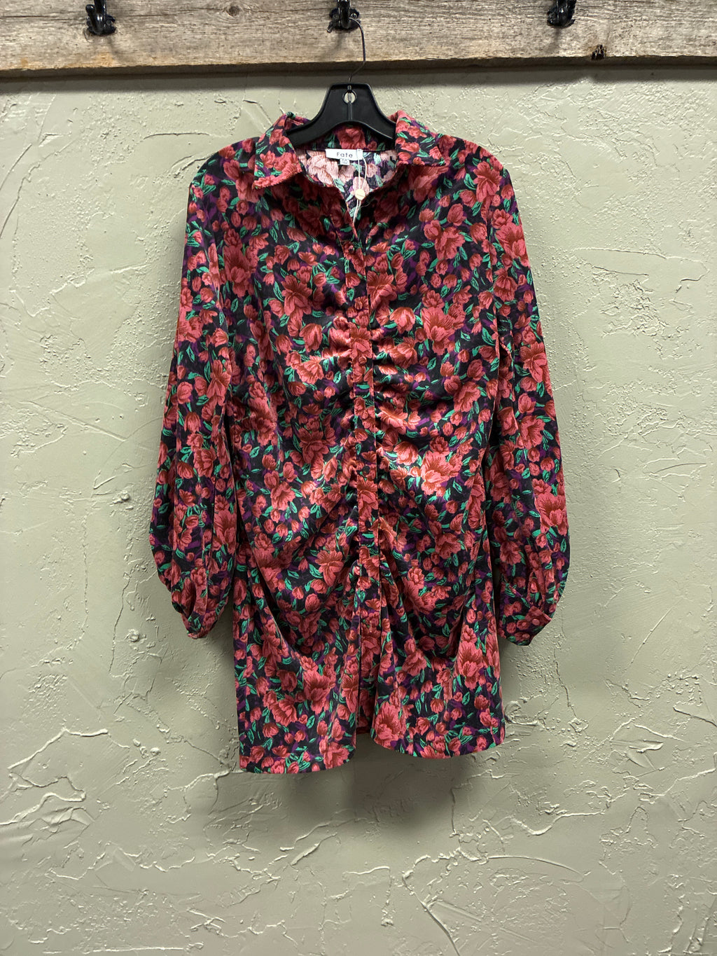NWOT Fate Ruched Corduroy Dress (org$88)