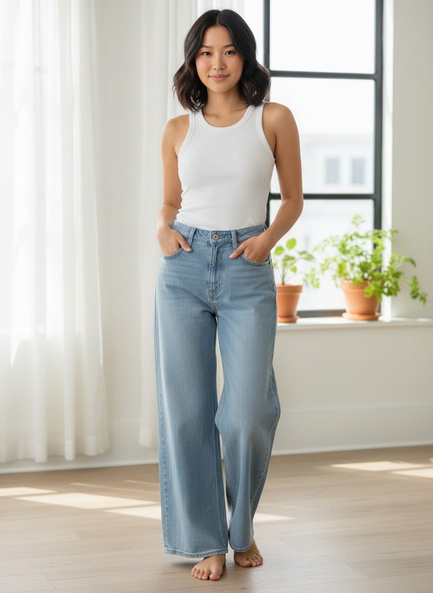 NWT Abercrombie Linen-Blend Jean (org$90)