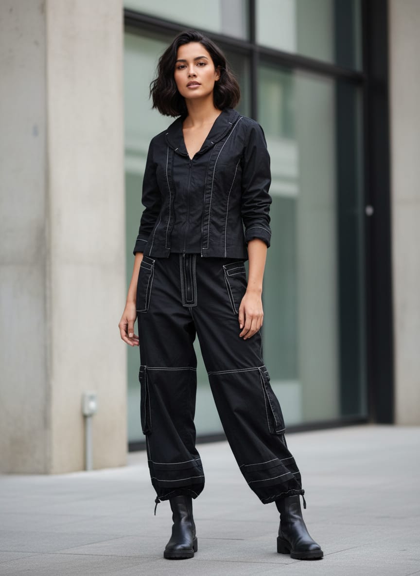 Escaladya Avent-Garde Contrast-Stitch Jacket (og$350)