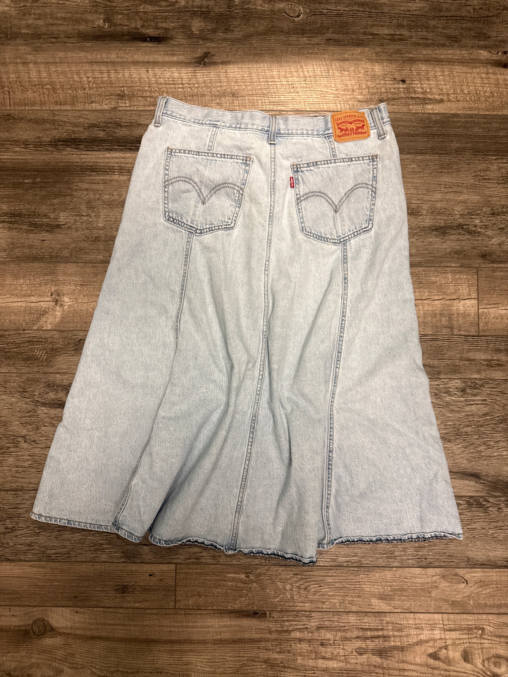 Levis Fit & Flare Denim Midi Skirt (org$75)