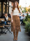 NWOT Kate&Mallory Fringe Skirt