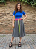NWOT Marc Bouwer Zip-Front Midi Skirt