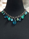 Multi-Stone Fringe Necklace