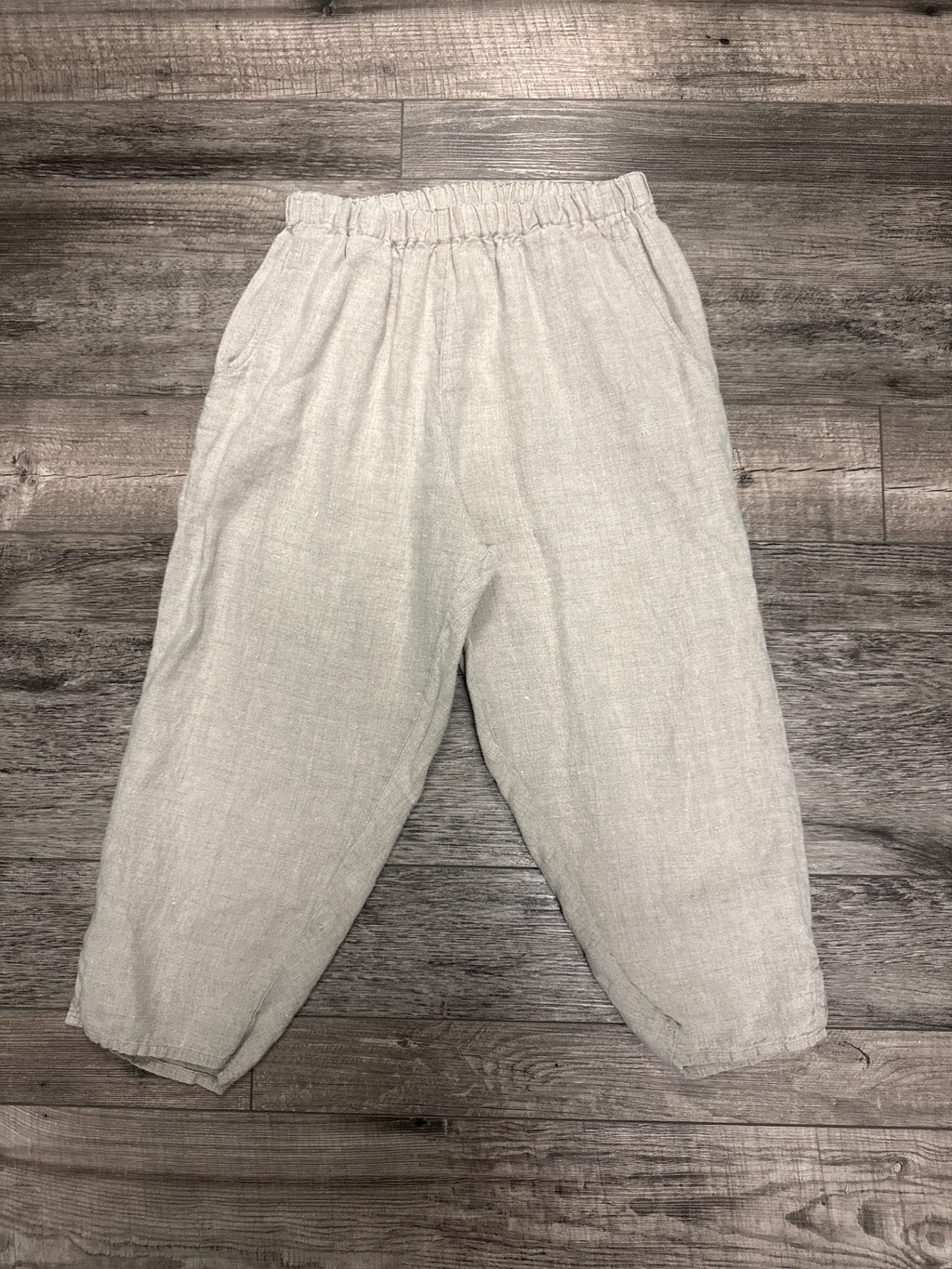 FLAX Linen Relaxed Crop Pant (org$130)