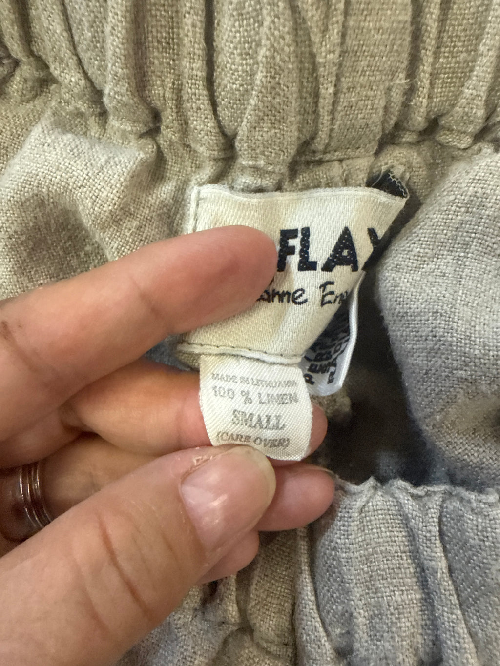 FLAX Linen Relaxed Crop Pant (org$130)