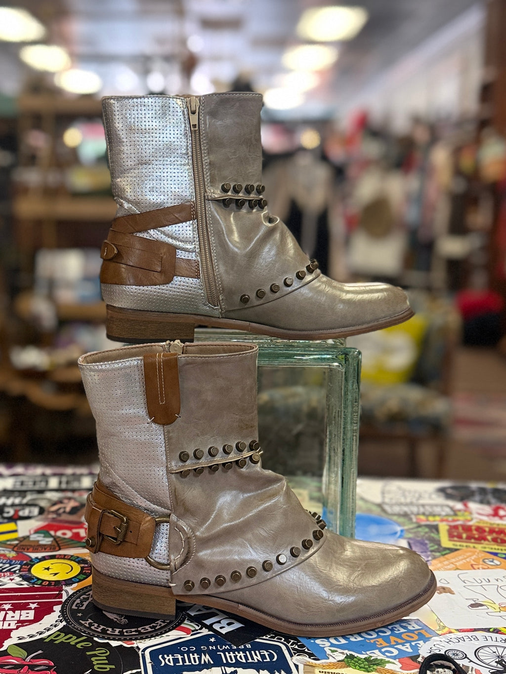 NWOT Pitrizia Studded Ankle Boot (org$100)
