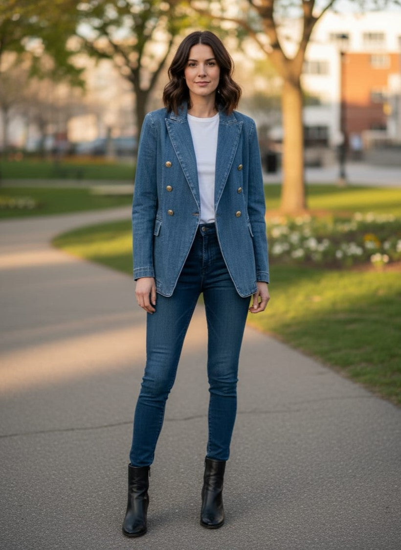 WHBM Denim Blazer (org$195)