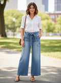 WHBM Belted Wide-Leg Cargo Jean (org$120)
