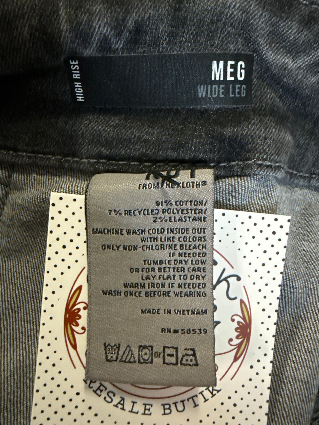 KUT Meg High-Rise Wide-Leg Jean (org$109)