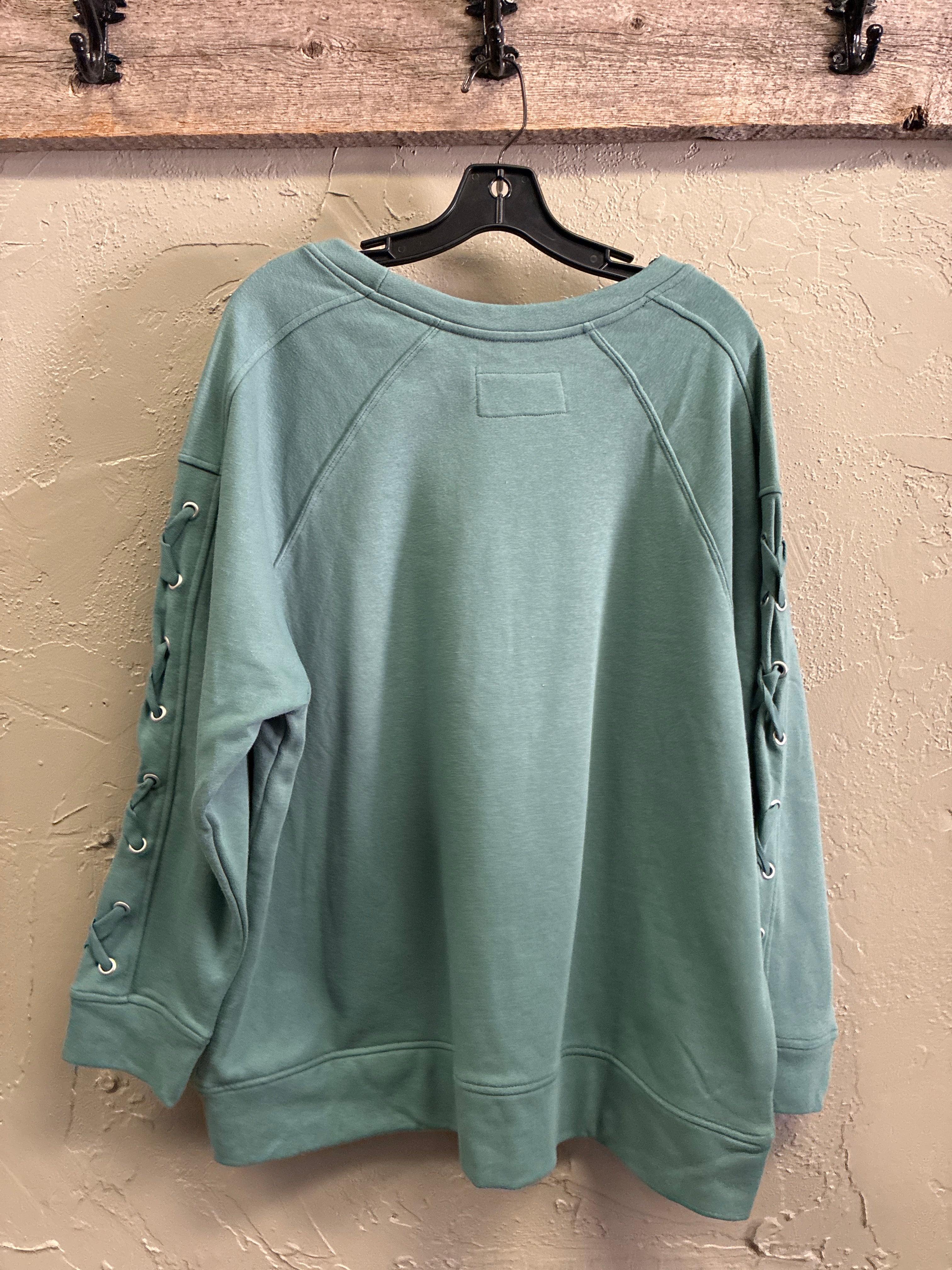 NWOT Meta Crisscross Sleeve Pullover