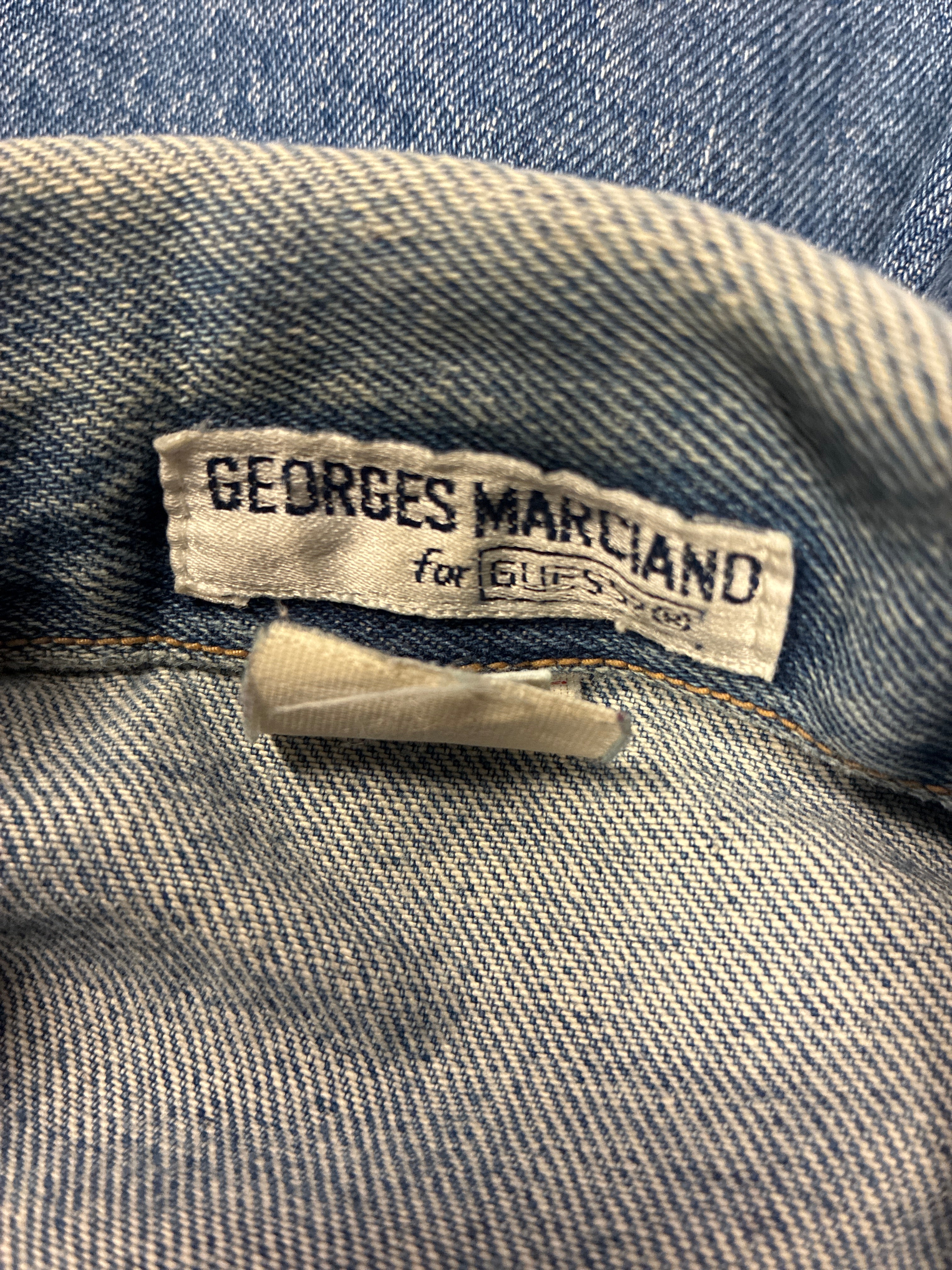 Vtg 80s Georges Marciano GUESS Denim Jacket