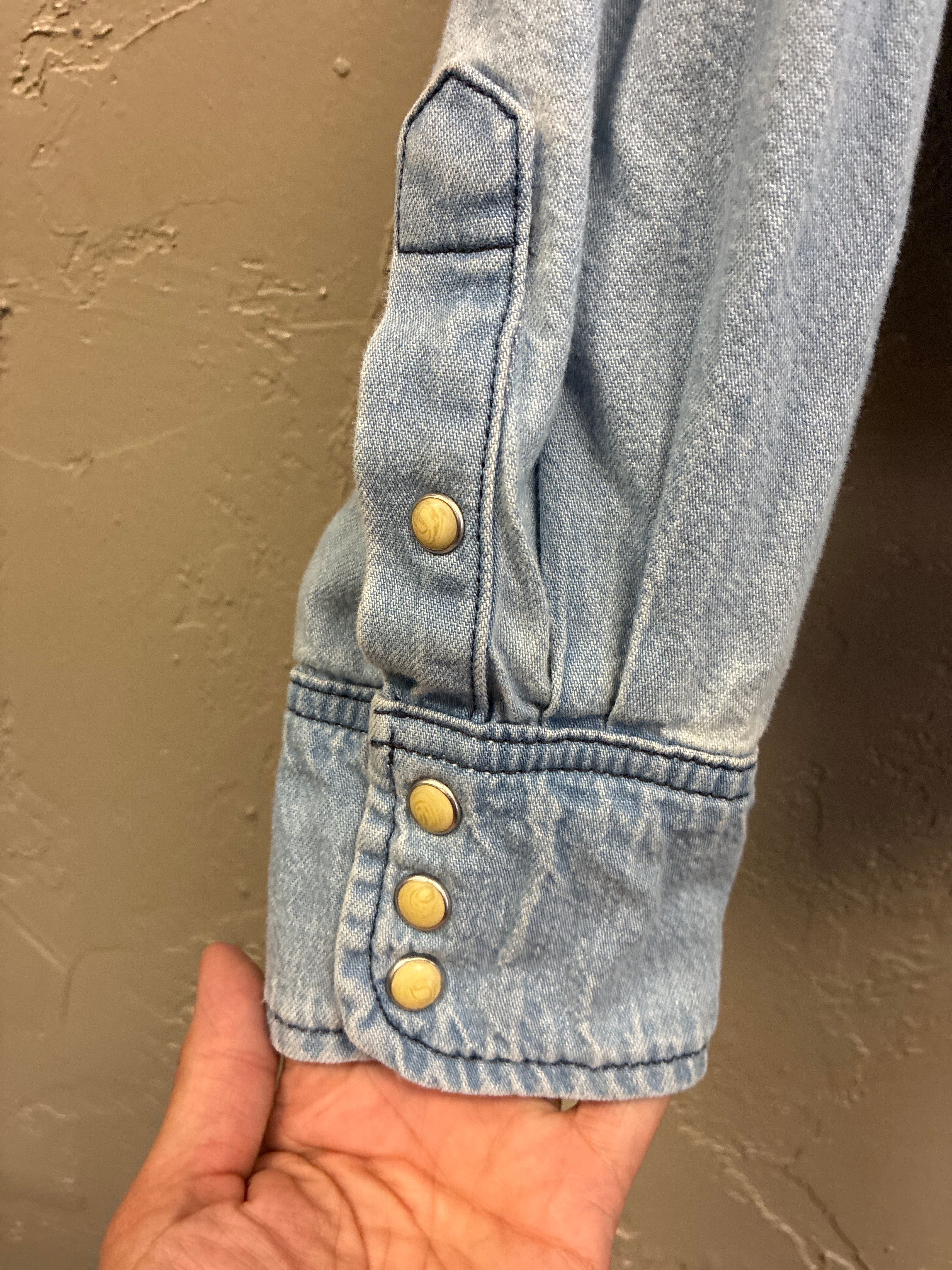 NWT Lee Bleached Crop Western Snap Shirt (org$60)