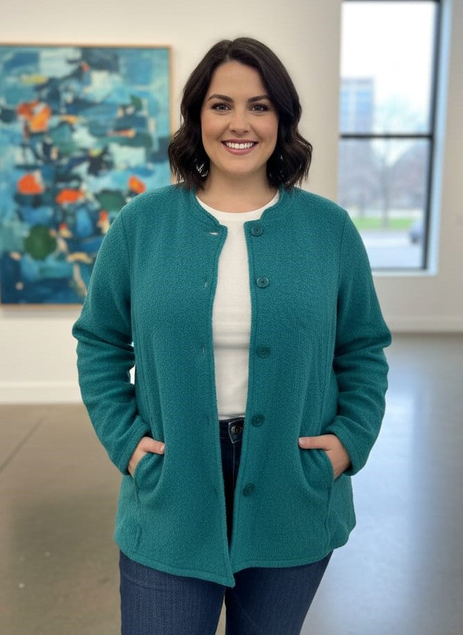 Vtg Norm Thompson Boiled Wool Jacket