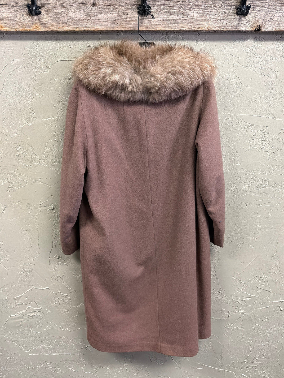 Vtg Cosmopolitan Jr Fur Collar Coat