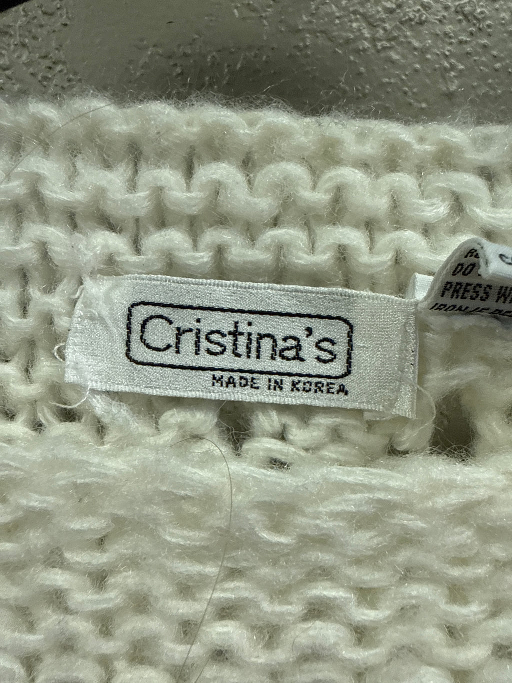 Vtg Cristinas Boat Neck Sweater