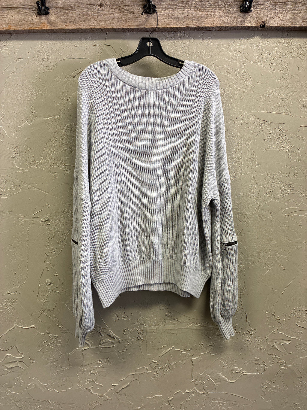 Fantastic Fawn Zip Accent Sweater