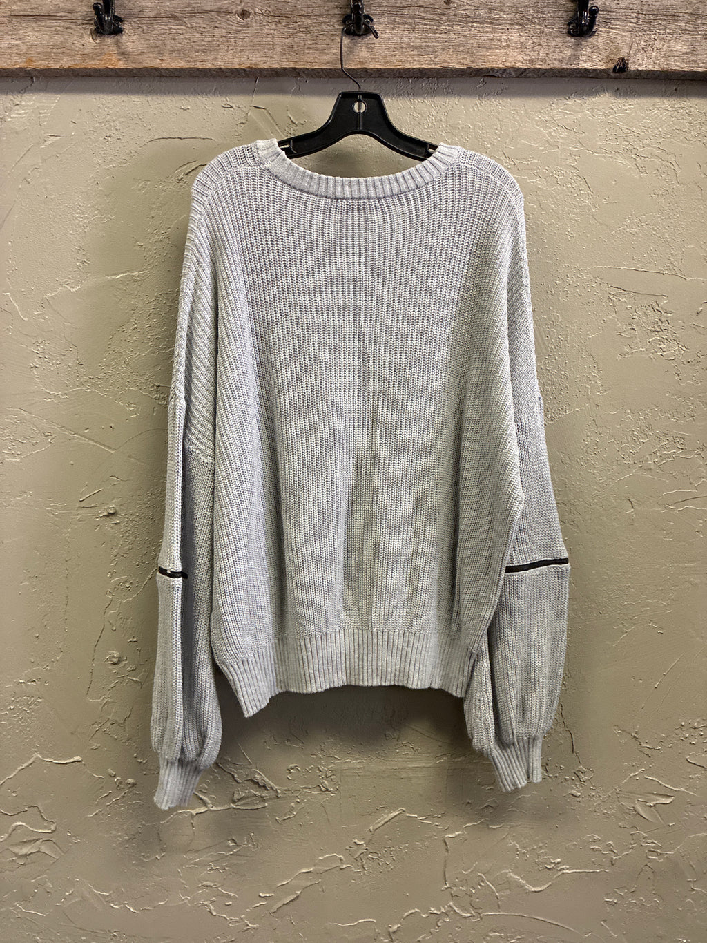 Fantastic Fawn Zip Accent Sweater