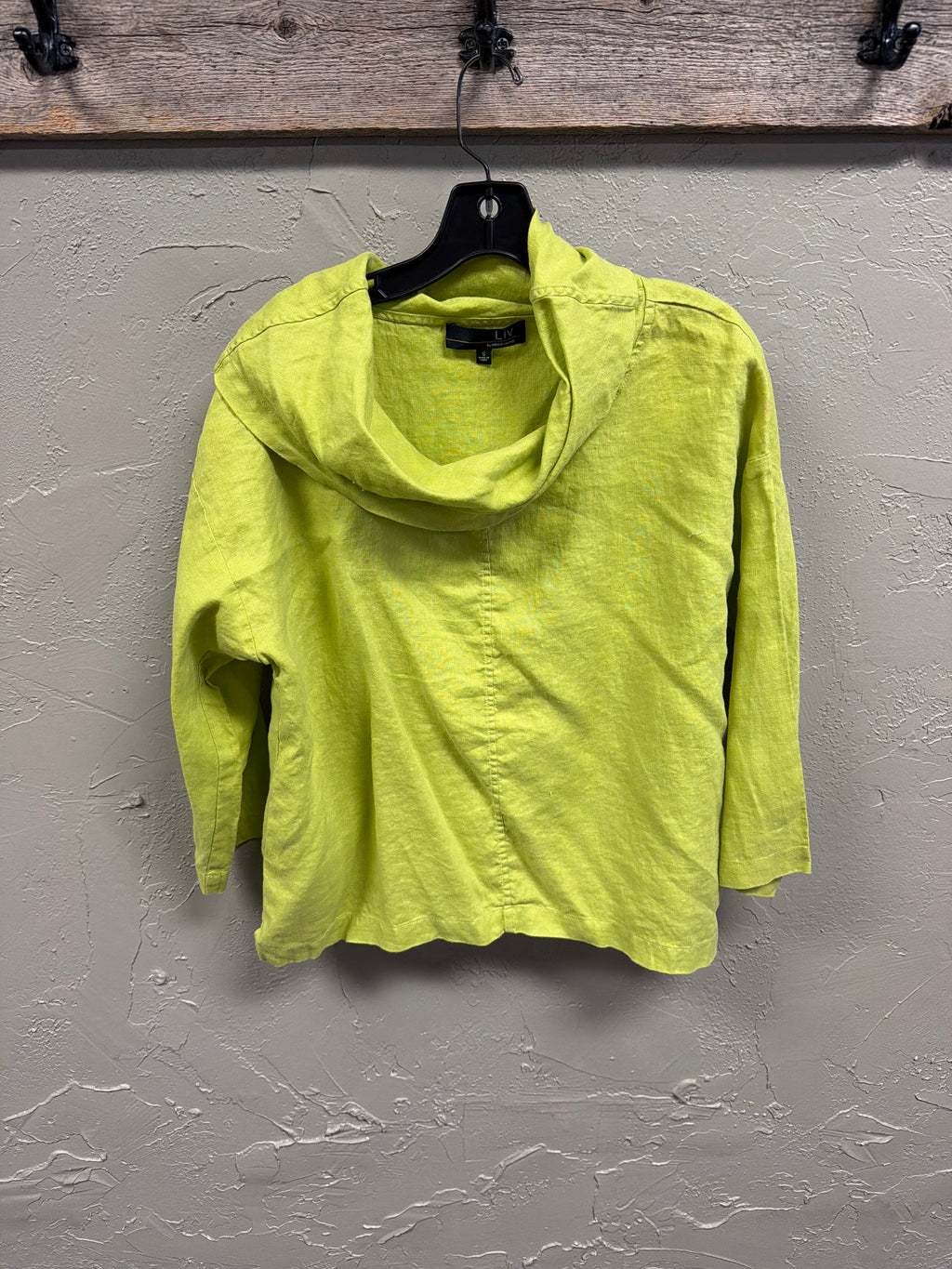 LIV Linen Cowl Neck Top (org$118)