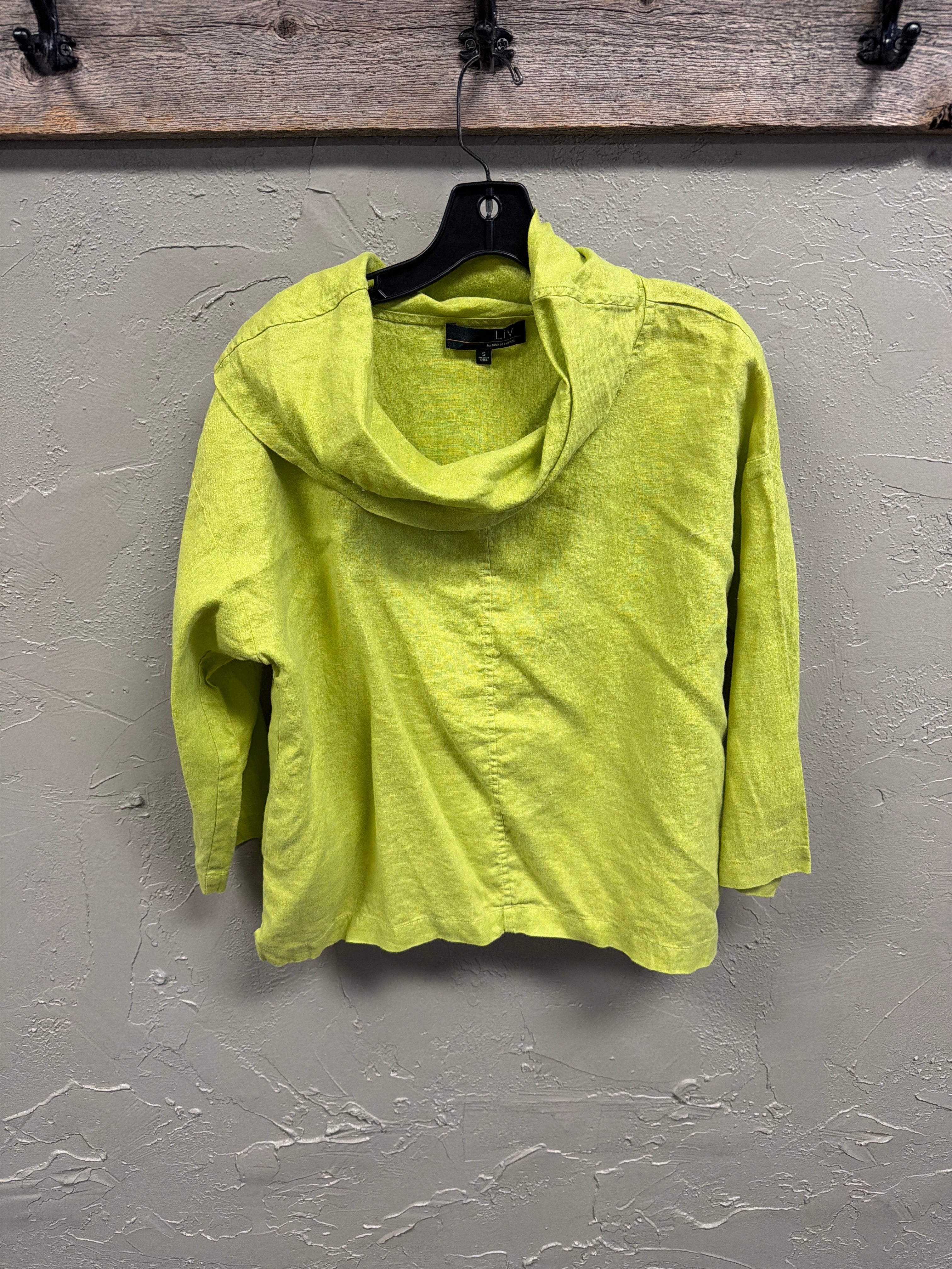 LIV Linen Cowl Neck Top (org$118)
