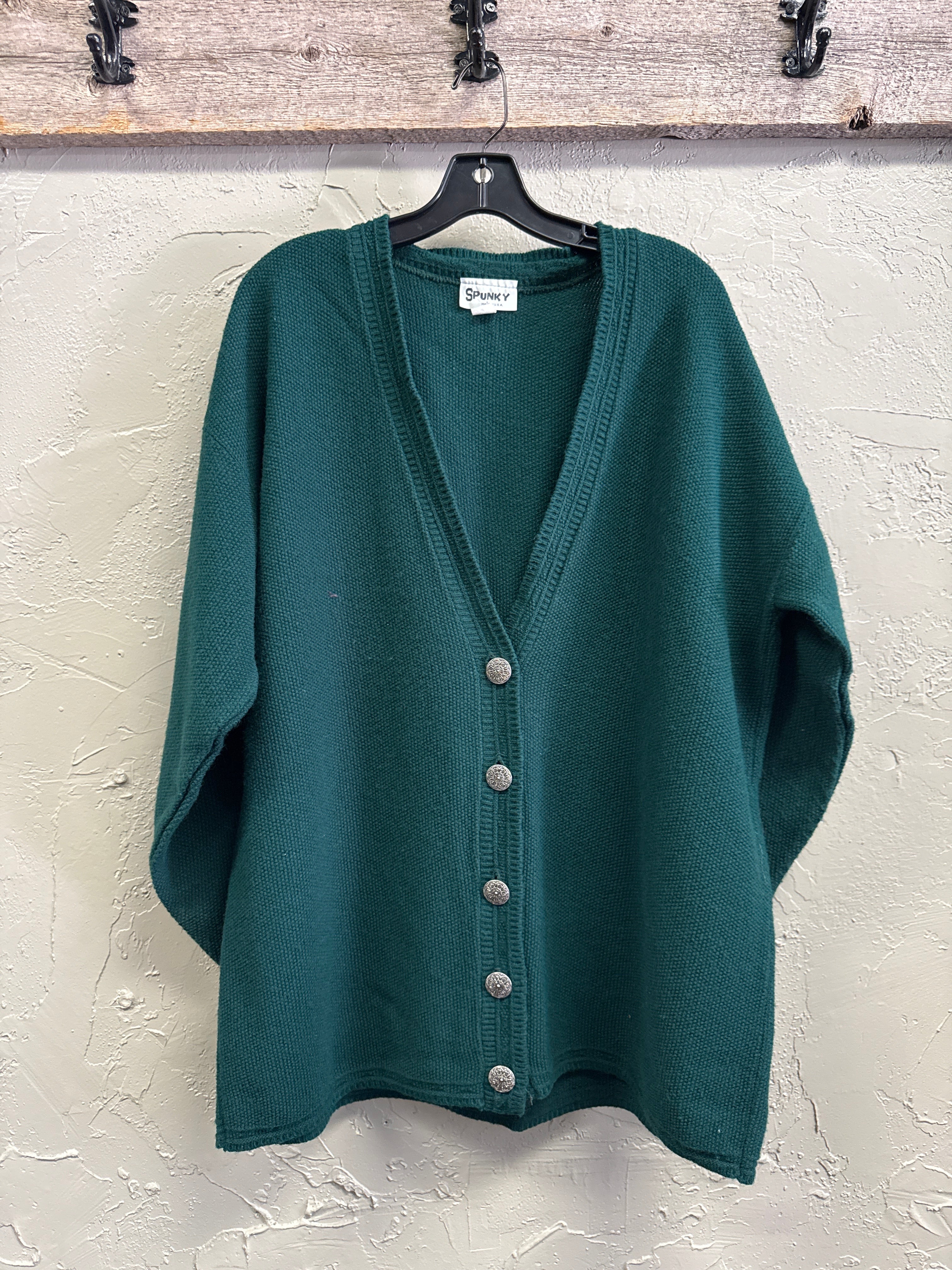 Vtg Spunky Oversized Cardigan