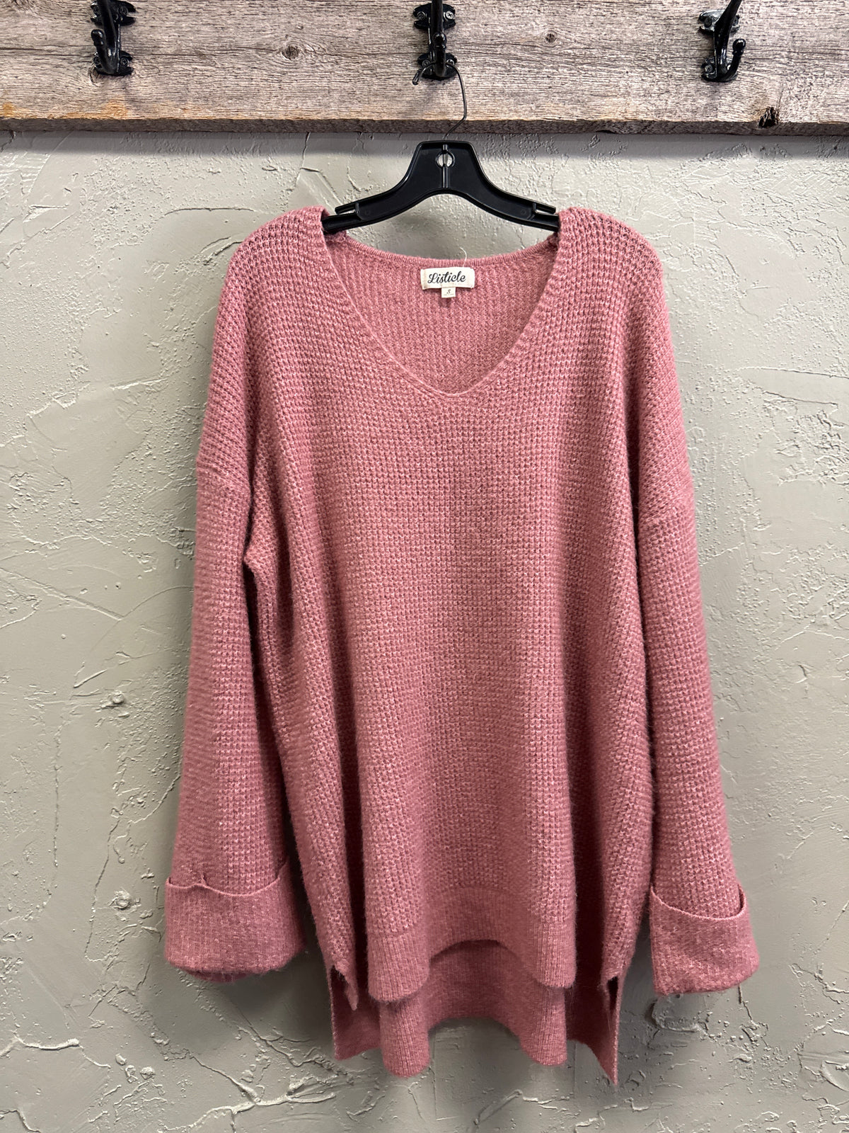 NWOT Listicle Waffle Knit Sweater (org$65)
