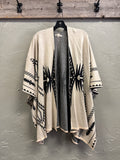 NWOT Indigo Thread Open-Front Poncho (org$80)