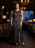 Miusol Lace Mesh-Back Gown