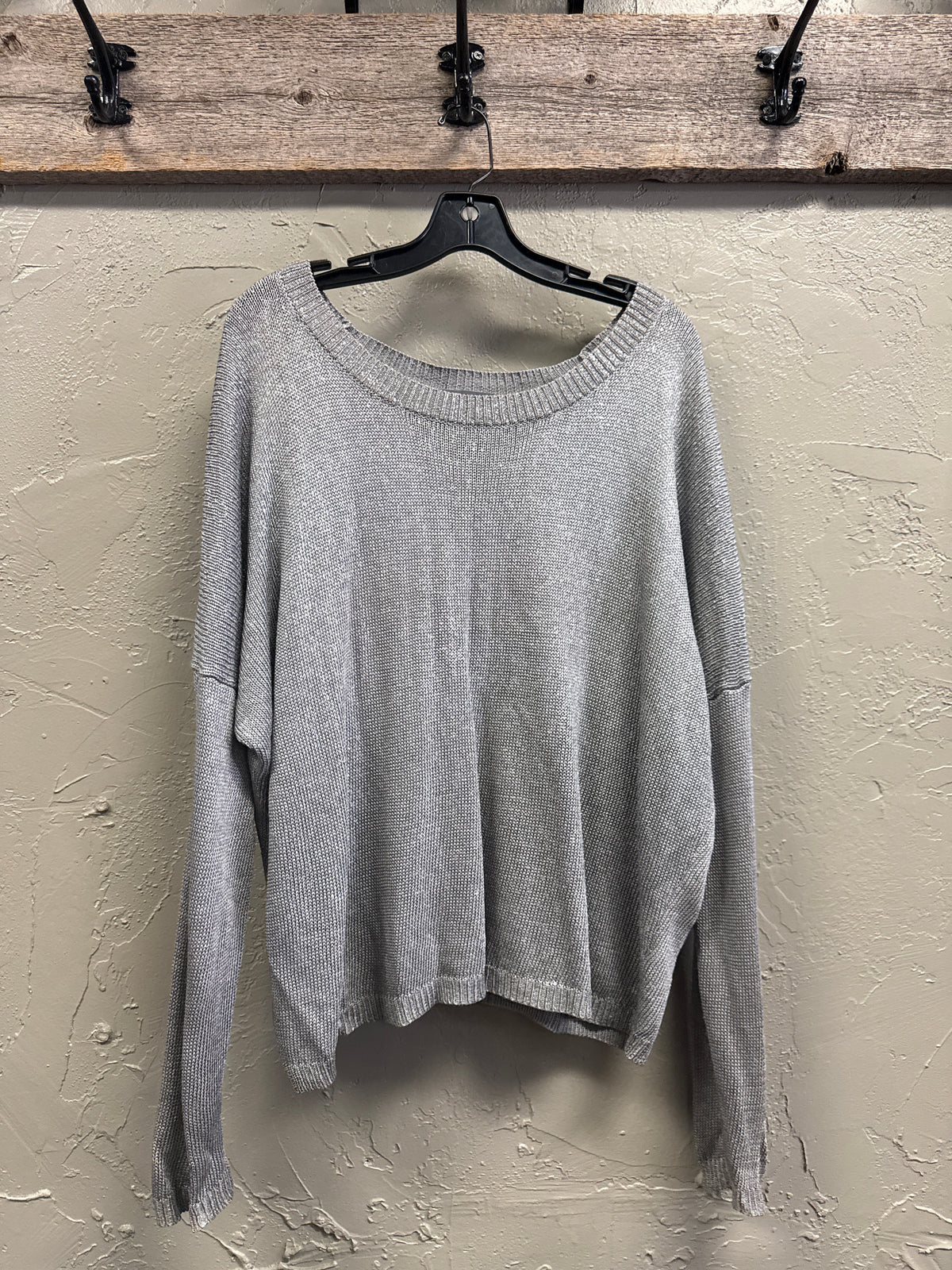 VINCE Metallic Slouchy Pullover (org$325)