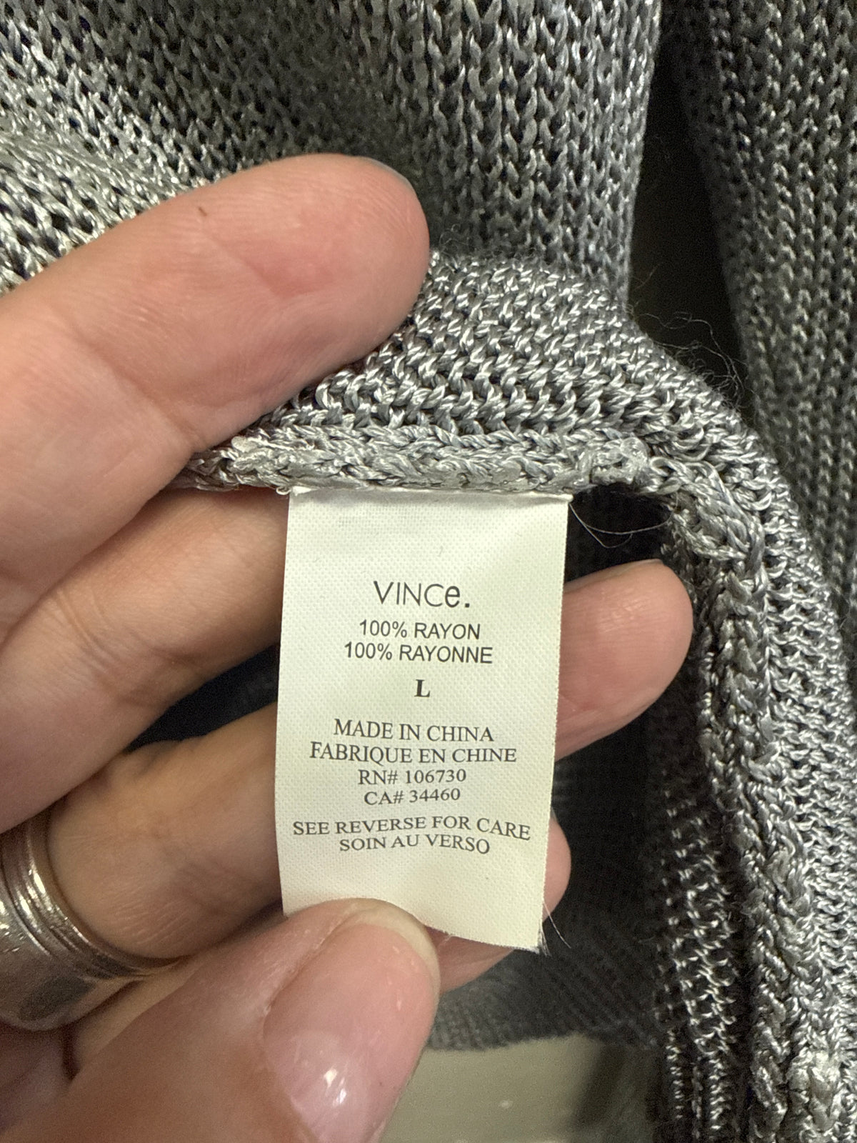 VINCE Metallic Slouchy Pullover (org$325)