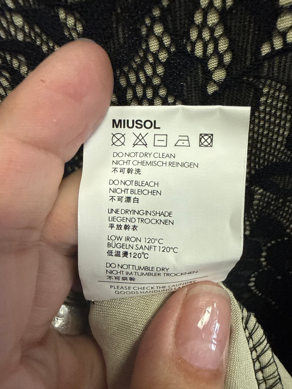 Miusol Lace Mesh-Back Gown