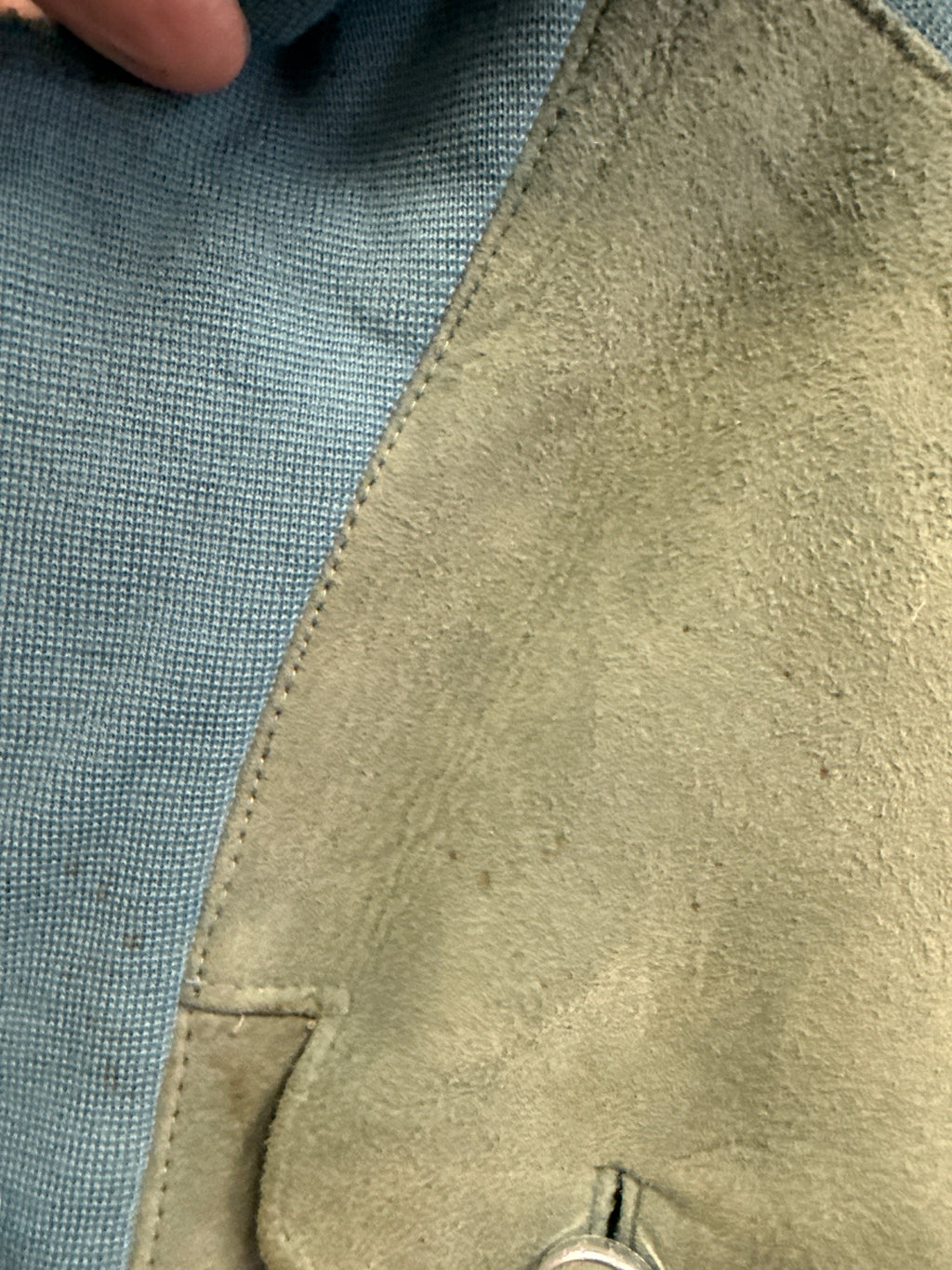 Vtg 70s Pennys Suede & Wool Safari Jacket