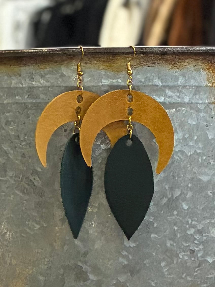 Reclaimed Leather Earrings
