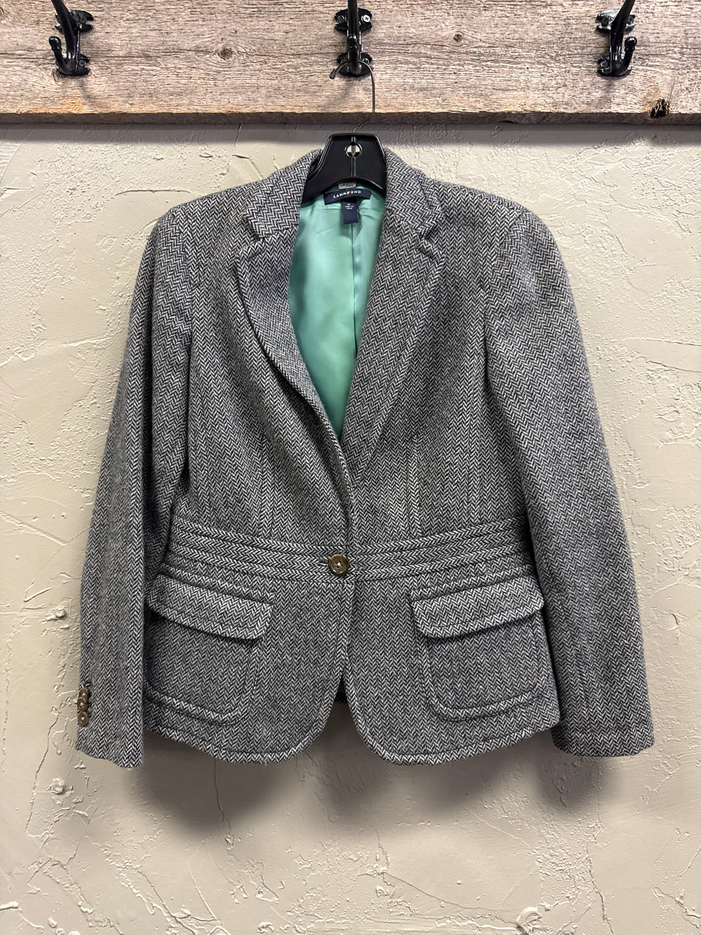 Lands End Herringbone Blazer (org$120)