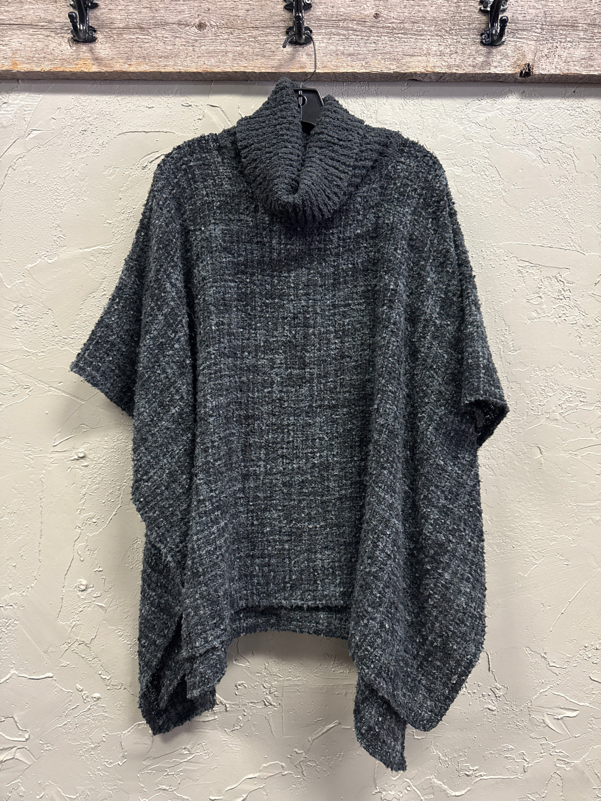 Charlie Paige Textured Knit Poncho