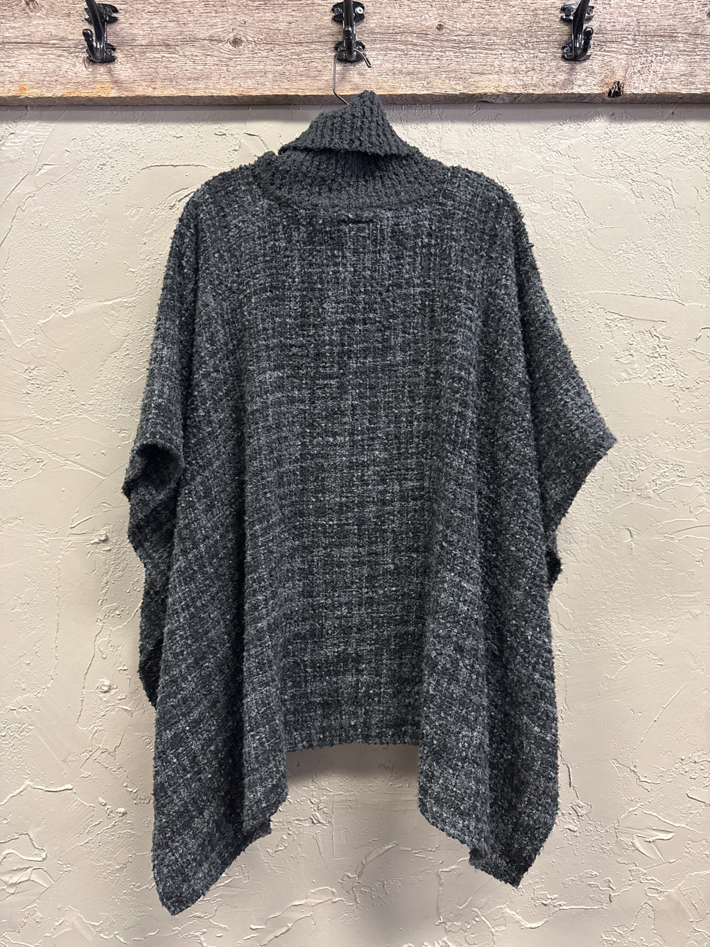 Charlie Paige Textured Knit Poncho