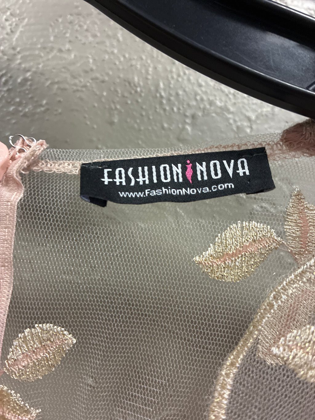 Fashion Nova Embroidered Gown