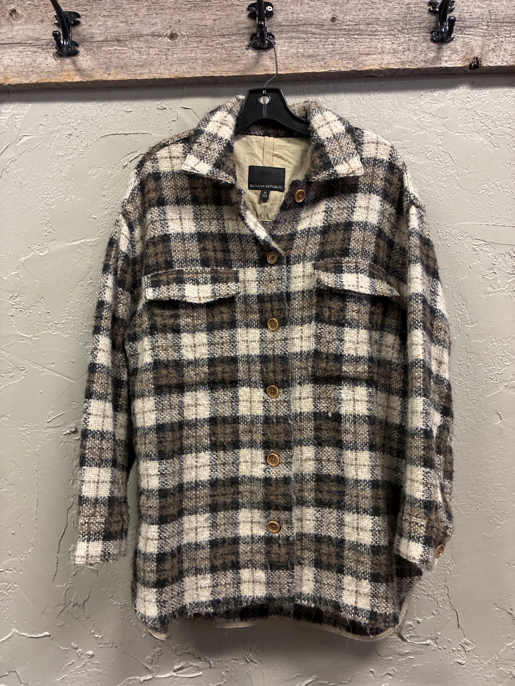 Banana Republic Italian Boucle Shacket (org$279)