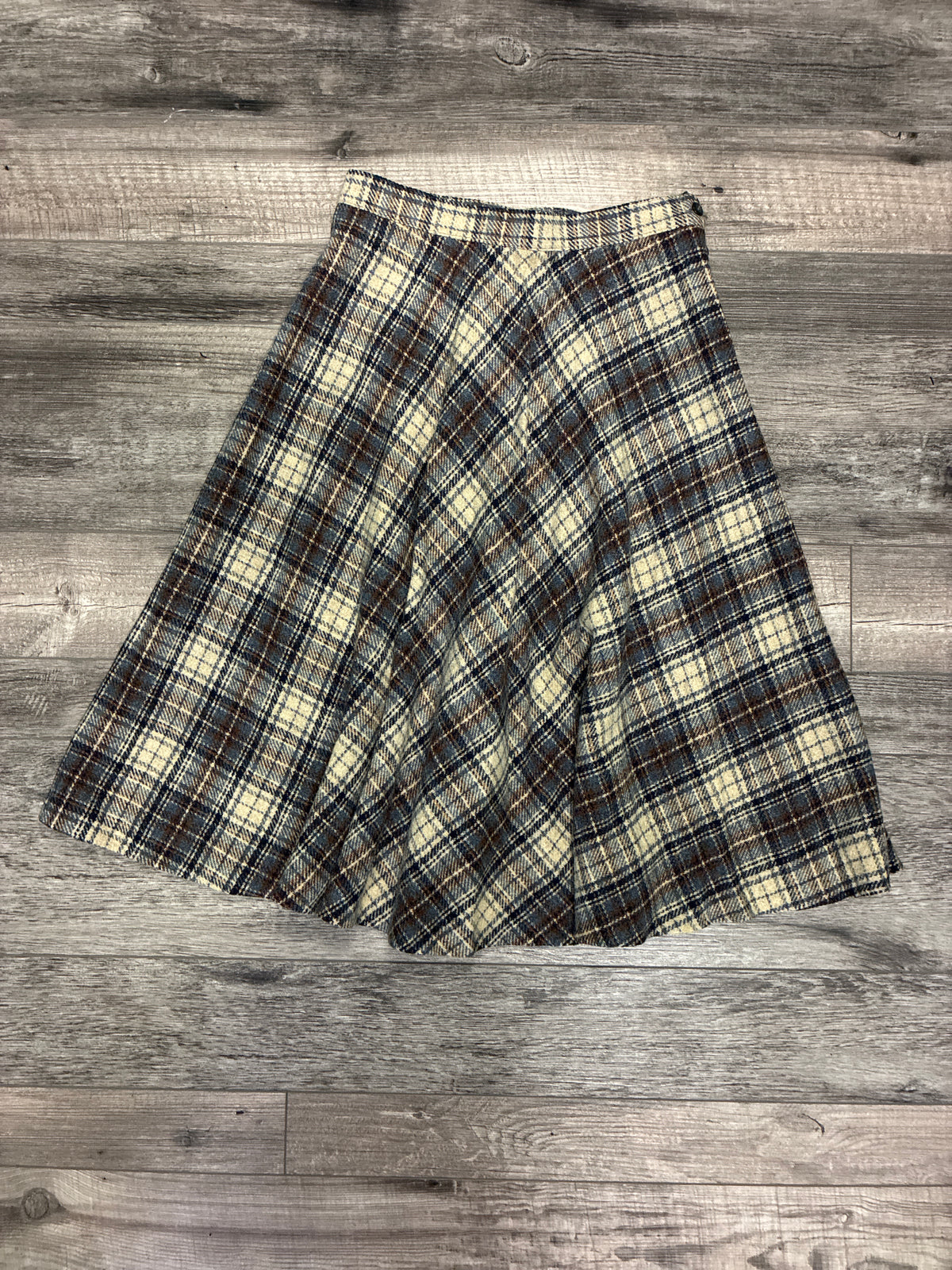 Vtg Wool Flare Skirt