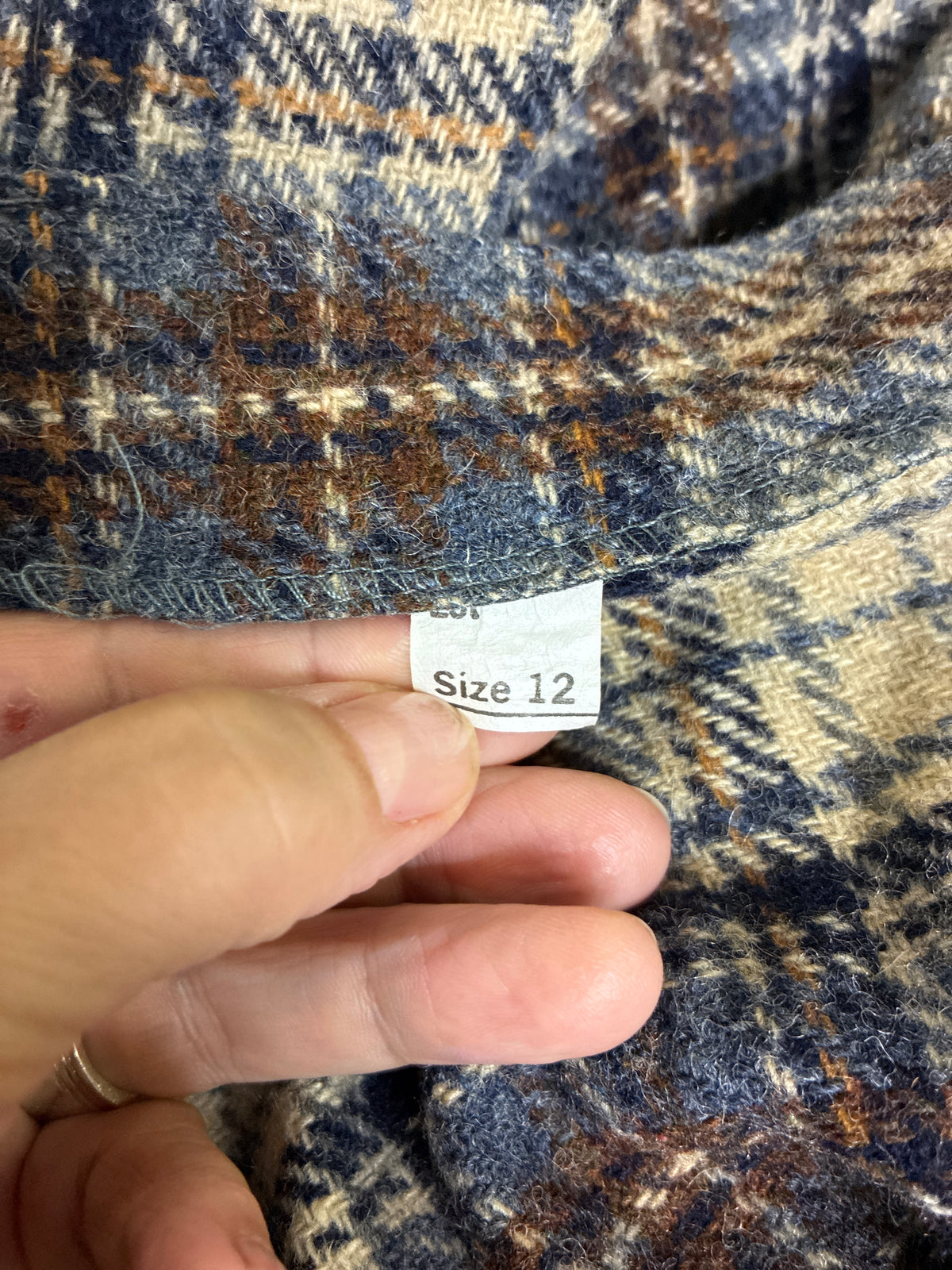 Vtg Wool Flare Skirt