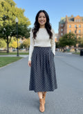 Fossil 100% Silk Swan Midi Skirt (org$148)